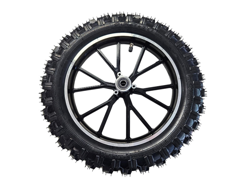 (209E2b) Voorvelg 2.50-10 compleet met band