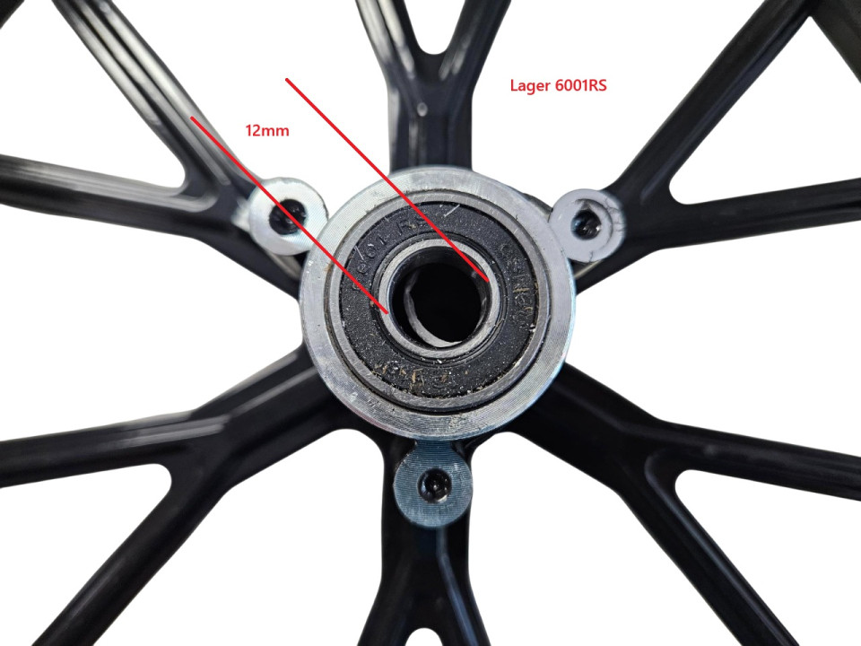 (209E2b) Voorvelg 2.50-10 compleet met band