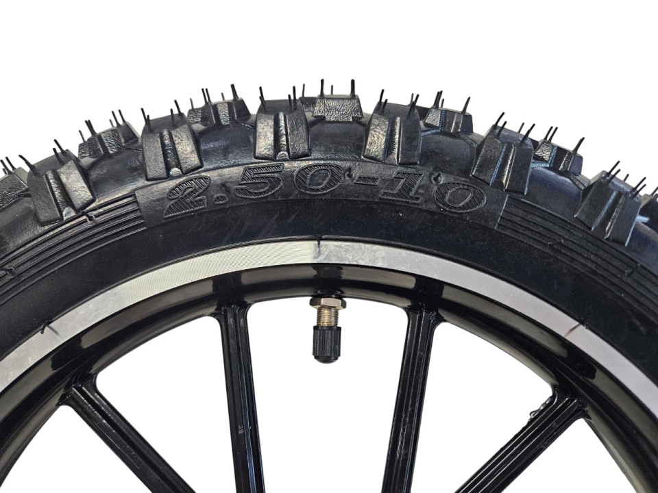 (209E2a) Achtervelg 2.50-10 compleet met band