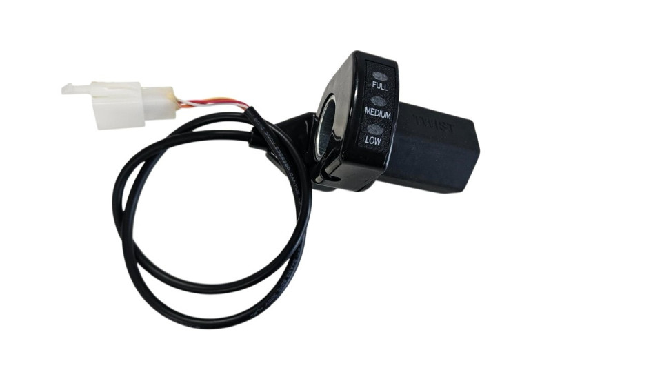 (4A6c) Gashendel Diky loopfiets 24V met batterij indicatie