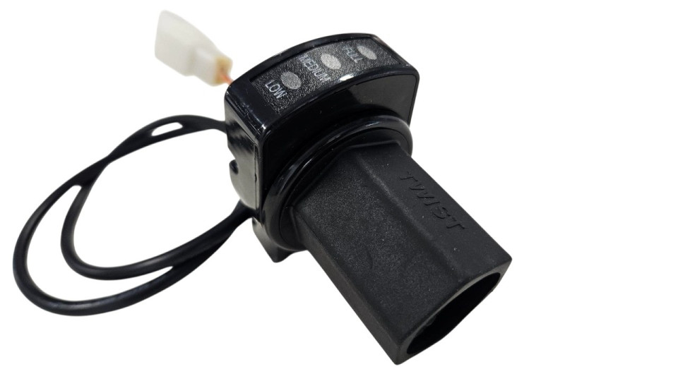 (4A6c) Gashendel Diky loopfiets 24V met batterij indicatie