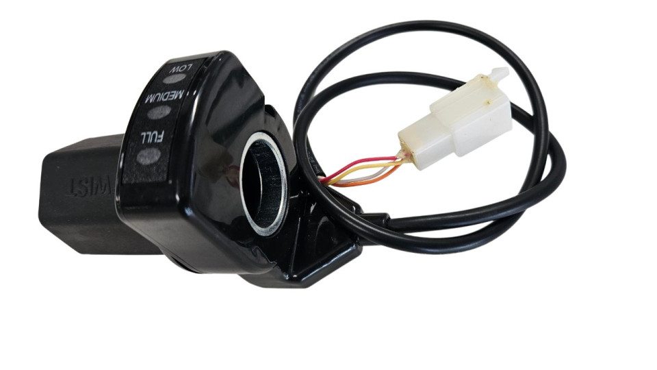 (4A6c) Gashendel Diky loopfiets 24V met batterij indicatie