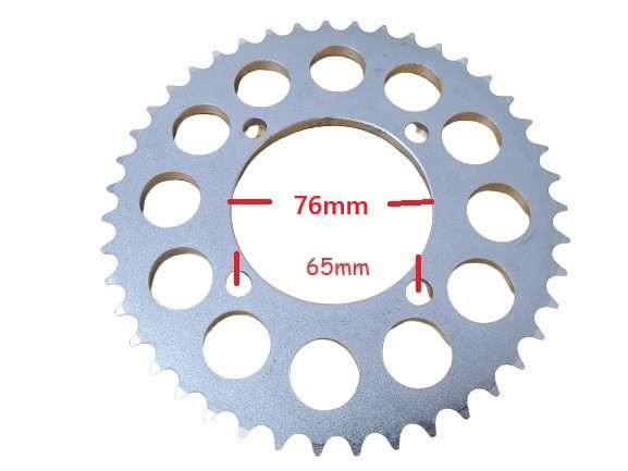 (15A3a) Achtertandwiel 420 - 43 (as 76 / steek 65)