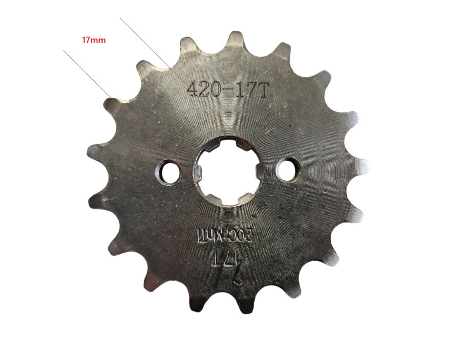 (5G5b) Voortandwiel 420 - 17 Tands as 17mm