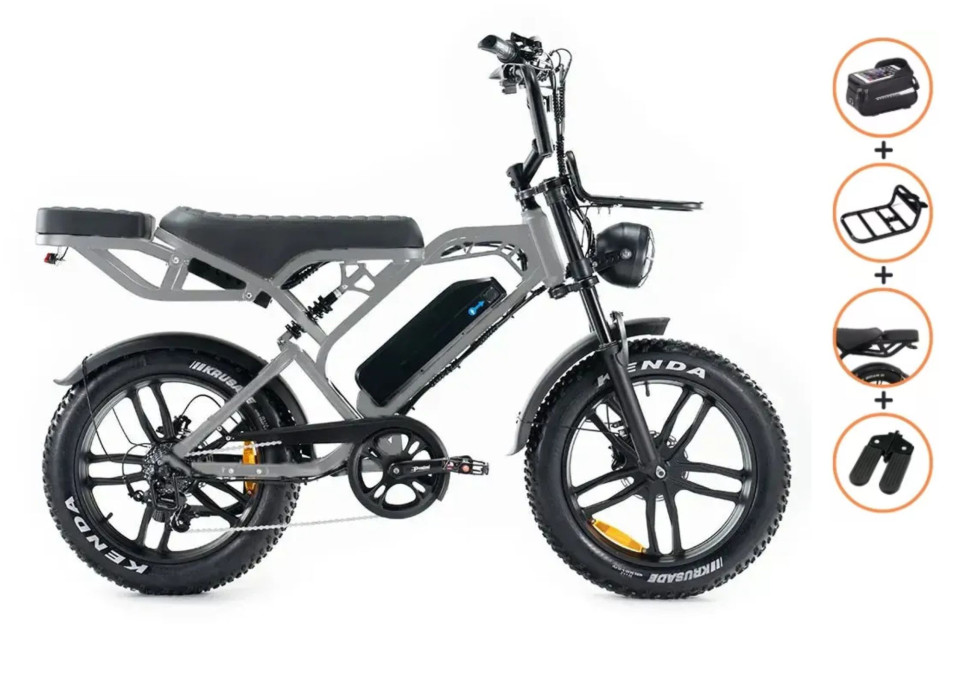 QM V20 PRO Power Cargo - grijs - elektrische fatbike