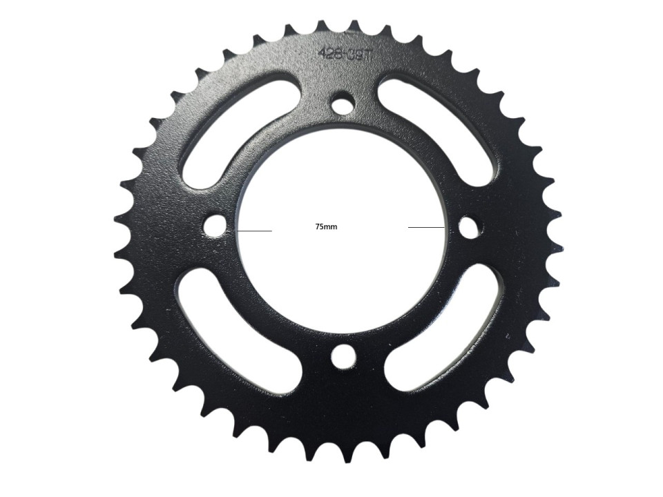 (14B4a) Achtertandwiel 428 - 39 tands (as 75 / steek 65)