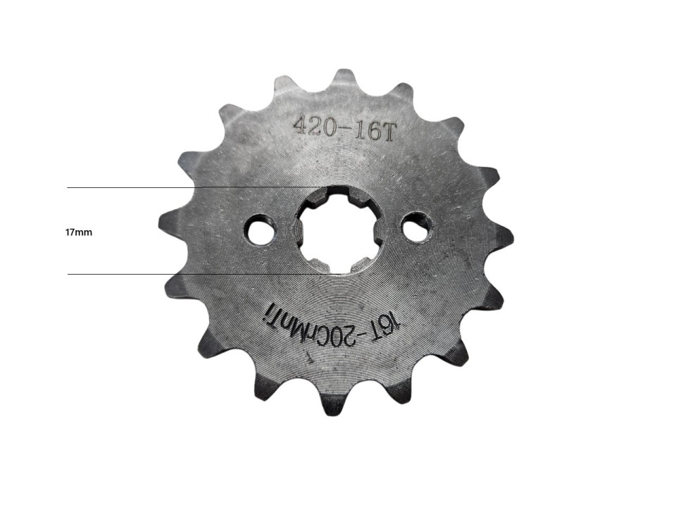 (5G2h) Voortandwiel 420 - 16 Tands as 17mm