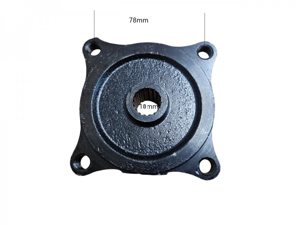 (10B3a) Wielnaaf achterzijde 4 gaats / as 18mm ATV