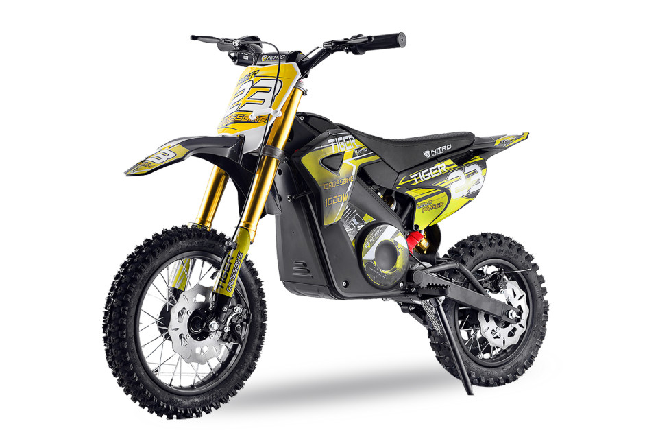 Eco Dirtbike 1000W Tiger DLX 12 Orange lood accu 