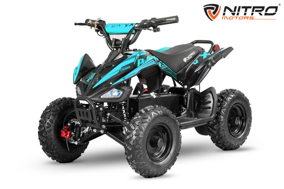 Nitro Motors Python Cross Eco mini Quad 1000W 36V 6 inch blue