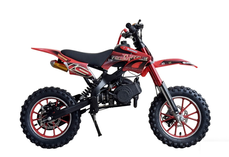 MiniCrosser dirtbike Gepard Turtle Rider 10/10 49cc Red