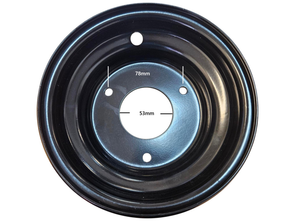 (24X3a) Velg 6 inch 3 gaats (voor bandenmaat 145/70-6) ATV