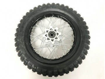 (209D4a) 10 inch velg + band + binnenband (voor)