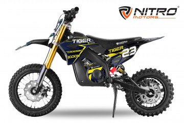 Eco Dirtbike 1000W Tiger DLX 12 Blue lood accu