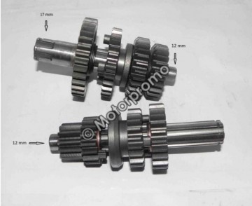 (9C6c) versnellingsbak t/m 125cc (17mm/12mm)