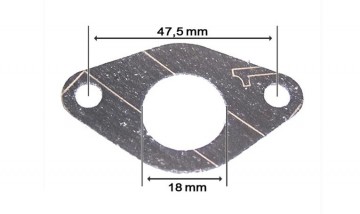 (35C3e) Pakking inlaat 4T GY6 50cc 18mm (9454)