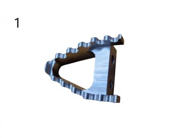 (6G3a) Rempedaal tip chroom of zwart