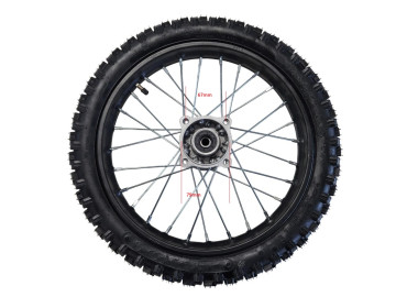 (209A1a) 14 inch velg + band as 12mm (voor)