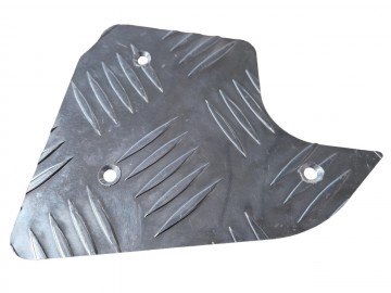 (205F3g) Alu. tranenplaat RV of LV op voetsteun