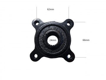 (10B4a) Wielnaaf achterzijde 4 bouts / as 24mm ATV