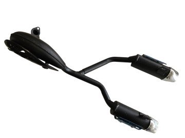 (25B3b) Uitlaat dubbele demper Totino DLX 2-takt (1121512)