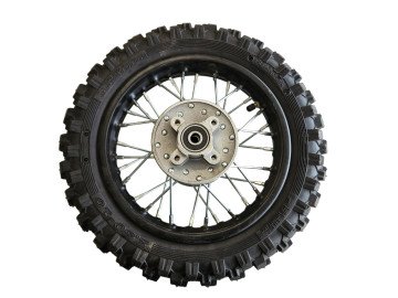 (209D4b) 10 inch velg + band + binnenband (achter)