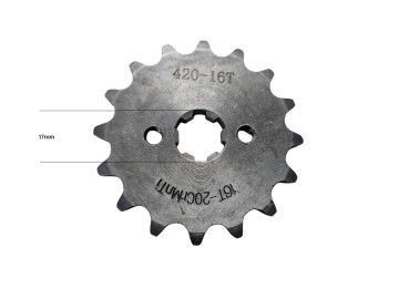 (5G2h) Voortandwiel 420 - 16 Tands as 17mm