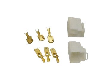 (35E6c) Connector stekkerset 3 pins 6.3mm (92416)