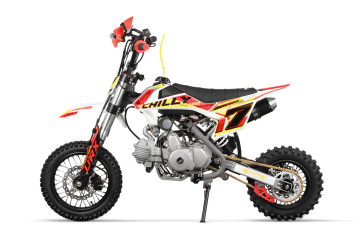 Dirtbike 125cc Chilly UX URX 12/10 E-Start Automaat Rood